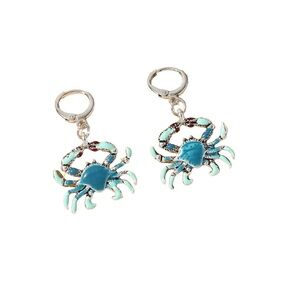 Blue Crab Dangle Earrings 🦀